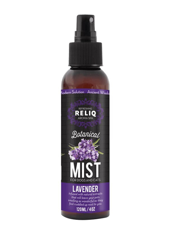 Reliq Lavender Perfume/Mist for Dog & Cat, 120ml, Purple