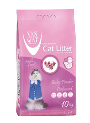 Van Cat White Baby Powder Clumping Bentonite Cat Litter, 10 Kg, Pink