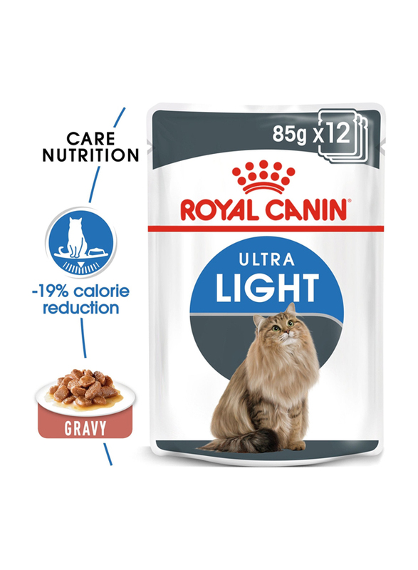 Royal Canin Feline Care Nutrition Light Weight Care Cat Wet Food, 12 x 85g