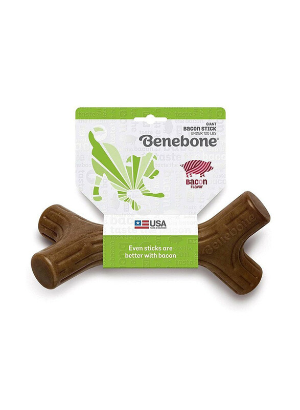 

Benebone Dog Chew Stick Toy, Bacon, Large, Brown