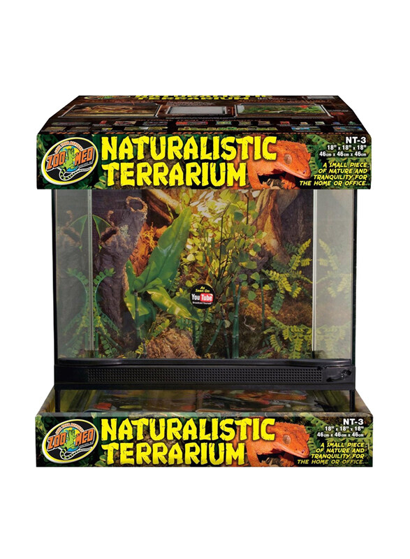 

Zoomed Naturalistic Terrarium, Black/Clear