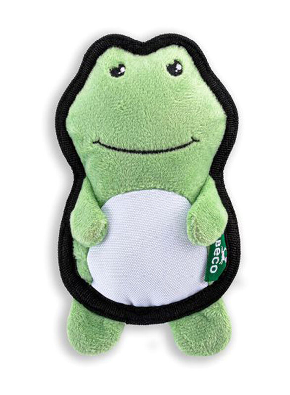 

Beco Frog Recycled Rough and Tough Dog Chew Toy, Small, Green