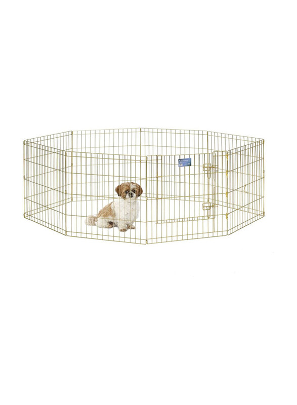 

Midwest Foldable Exercise Pen With Door, 24inch, Gold Zinc