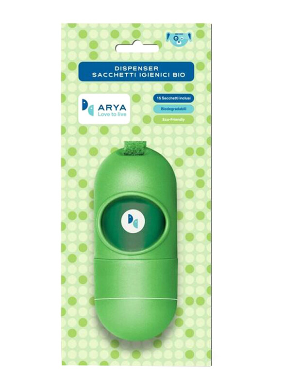 

Arya Dispenser With 1 Biodegradable Refill, 15 Bags, Green