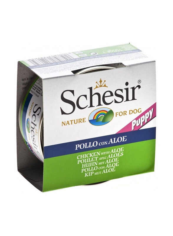 

Schesir Chicken Fillets With Aloe Wet Food for Dogs, 10 x 150g