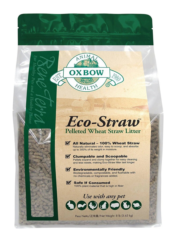 Oxbow Eco Straw Litter, 8 Lbs, Brown