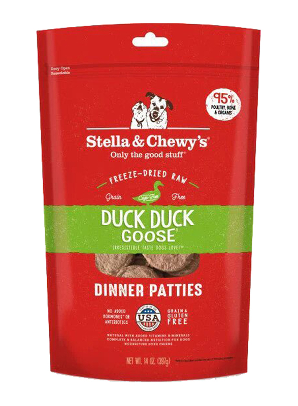 Stella & Chewy's Freeze-Dried Raw Dinner Patties Duck Duck Goose Recipe Dog Dry Food, 5.5oz