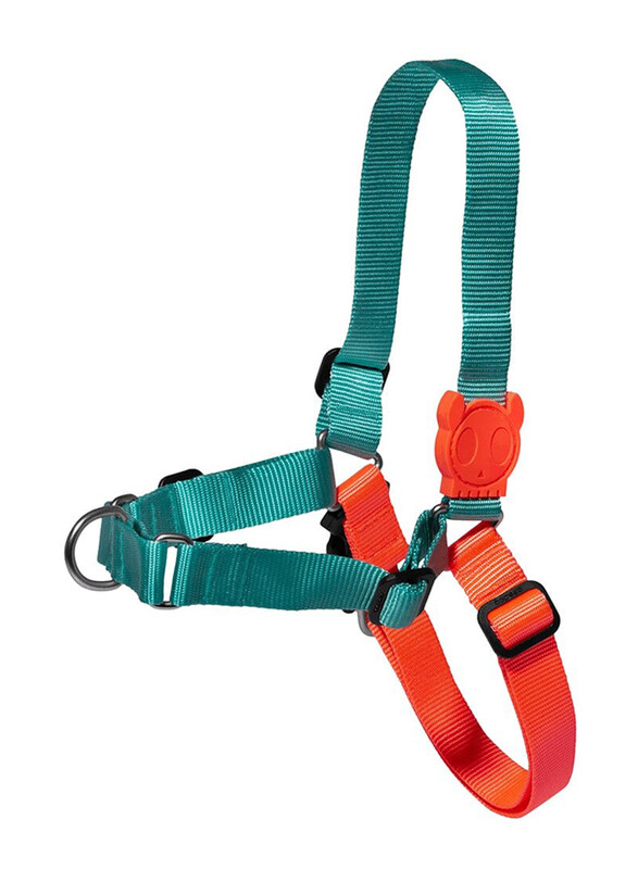 

Zee.Dog Soft-Walk Harness of Dog, Large, Orange/Blue