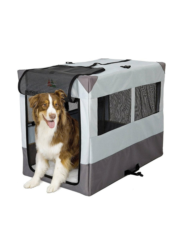 Midwest Canine Camper Sportable Tent Dog Crate, Extra Large, Grey/Black