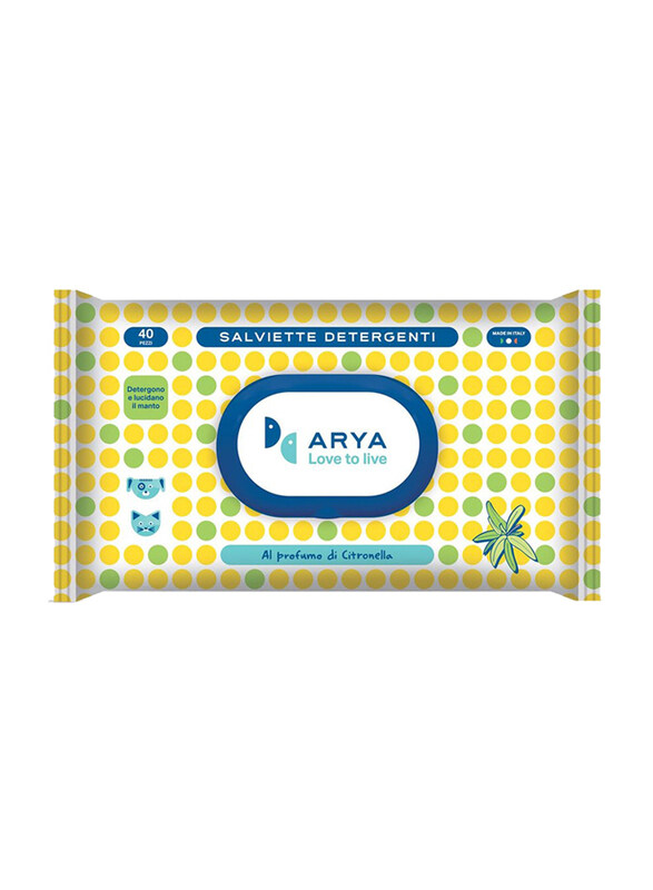 

Arya Lemongrass Wet Wipes, 40 Wipes