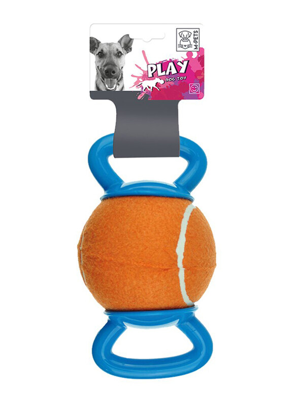 

M-Pets Handly Ball Dog Toy, Orange/Blue