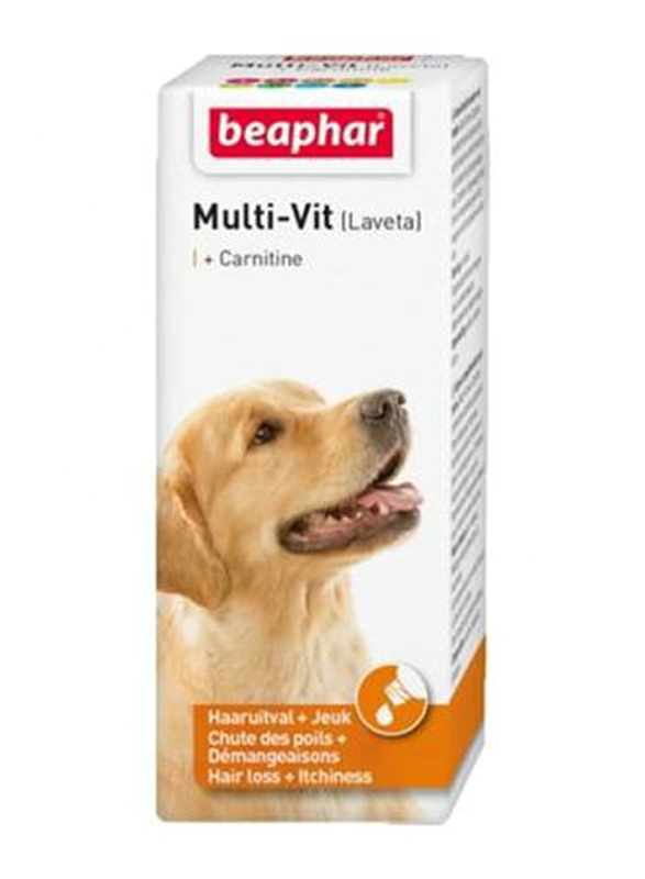 Beaphar Multi-Vit with Carnitine Dog, 50ml, White
