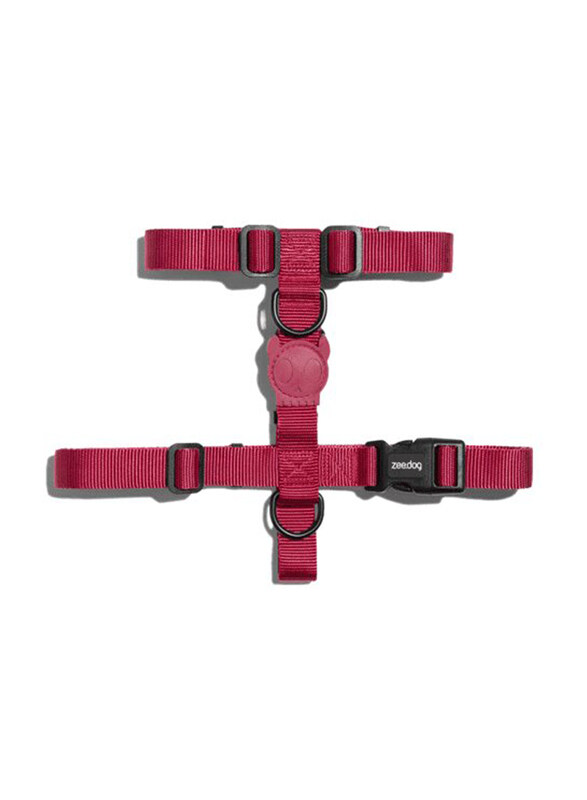 Zee.Dog Bordeau H-Harness for Dog, Large, Red