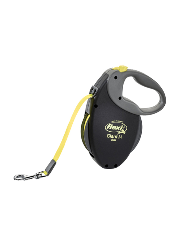 Flexi Giant Tape Dog Leash, Medium, 8m, Yellow/Black