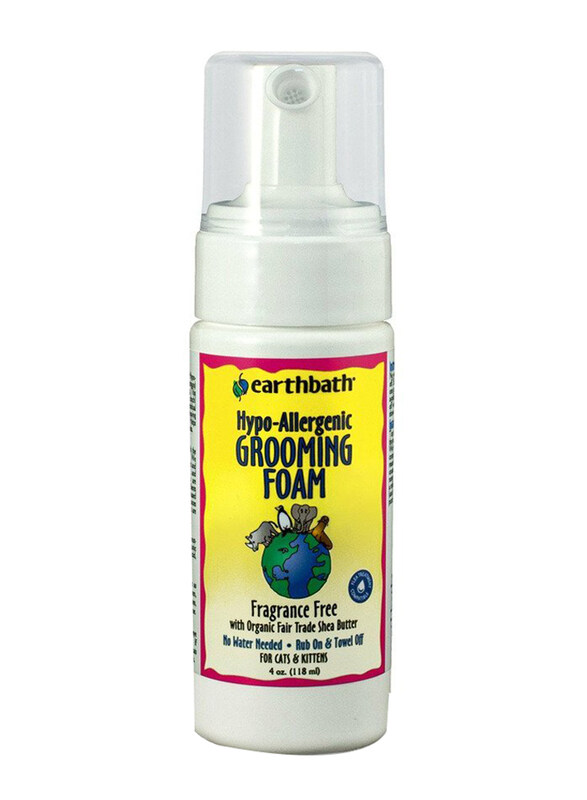 

Earthbath Hypo-Allergenic & Fragrance Free Waterless Grooming Foam for Cats & Kittens, 4oz