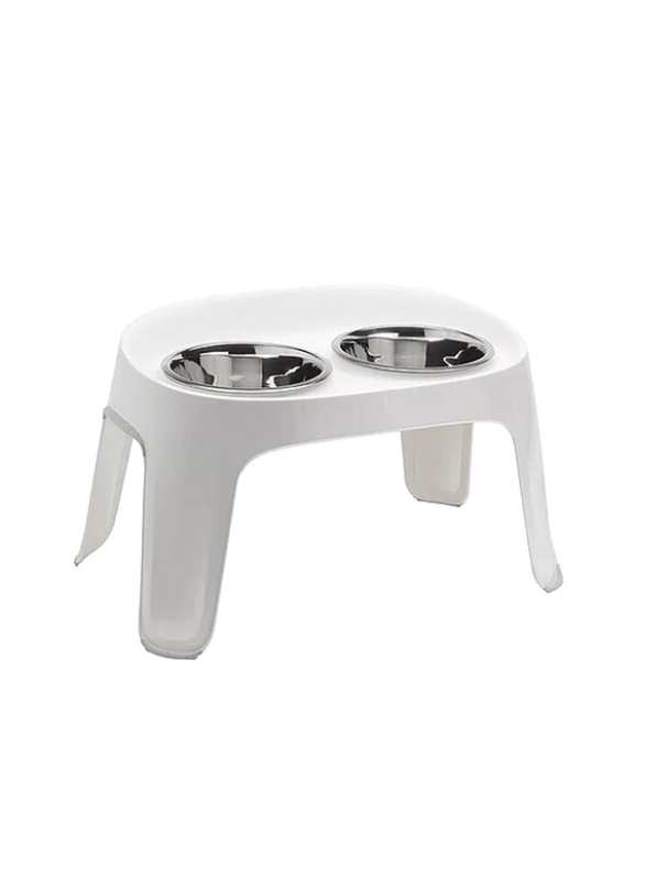 Moderna Skybar Food Bowl Stand, Large, White