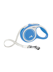 Flexi New Comfort Tape Safety Dogs Leash, Medium, 5m, Blue