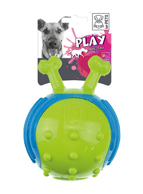 

M-Pets Feelo Ball Dog Toy, Blue/Green