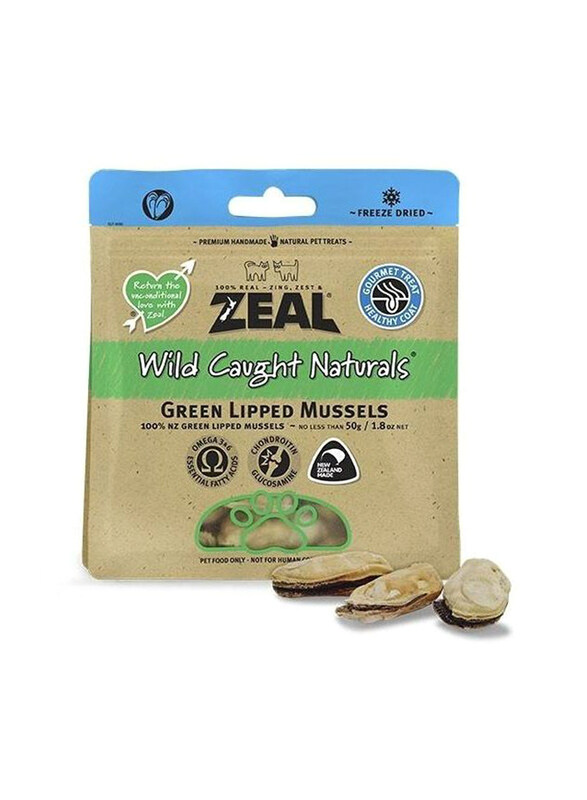 

Zeal Wild Caught Green Lipped Mussels Cat & Dog Treat, 50g