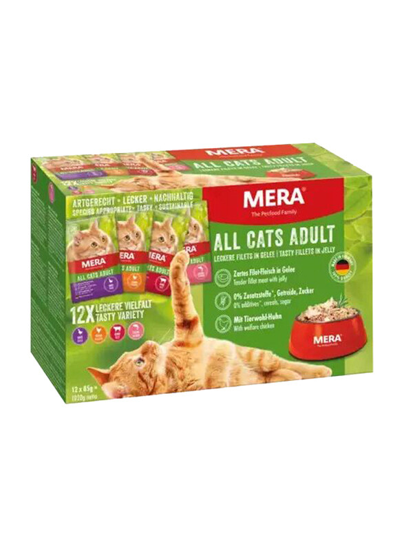 

MERA Cats All Cats Adult Wet Cat Food Multibox, 12 x 85g