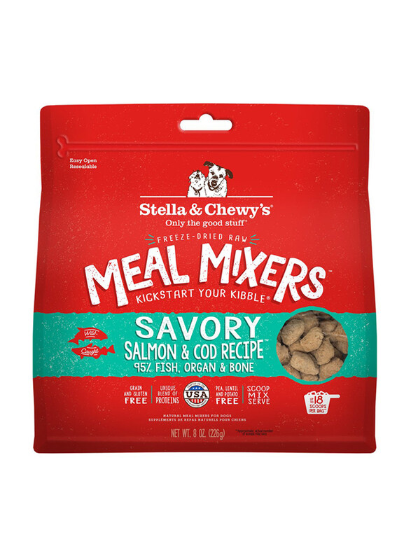 

Stella & Chewy's Dog Freeze Dried Savory Salmon & Cod Meal Mixers Dog Dry Food, 8oz