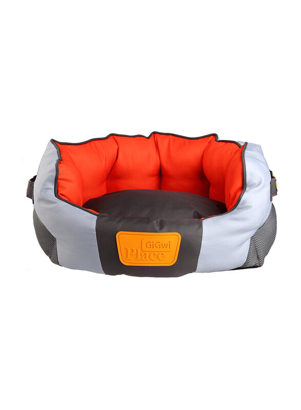 

Gigwi Place Soft Bed, Small, Orange/Light Grey