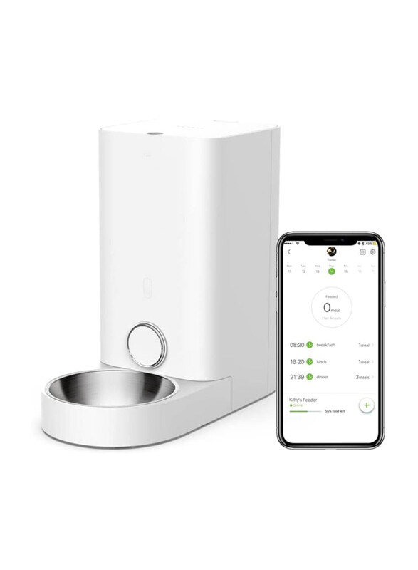

Petkit "Mini Pro" Automatic Feeder With Stainless Steel Bowl, White