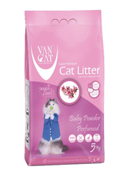 Van Cat White Baby Powder Clumping Bentonite Cat Litter, 5 Kg, Pink
