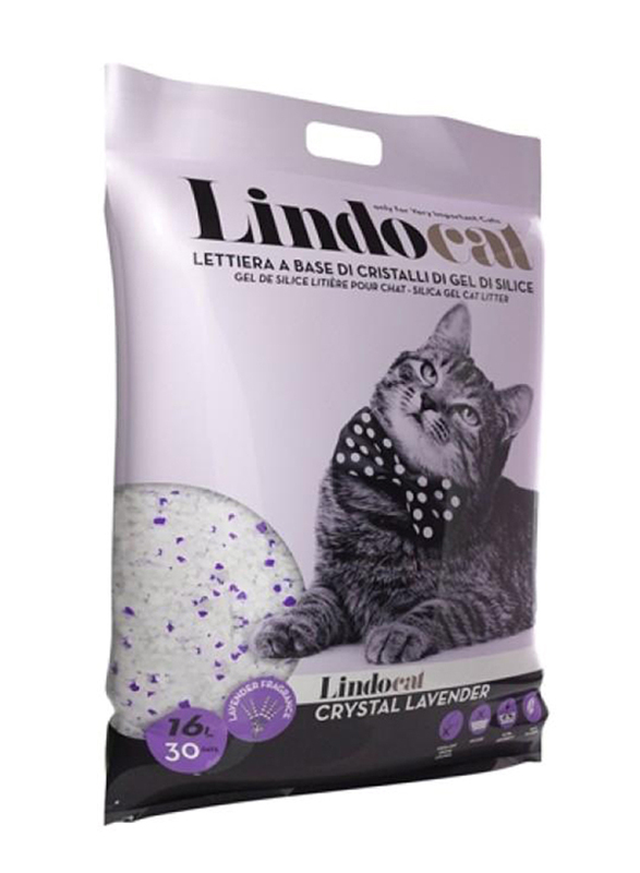 Lindocat Lavender Crystal Silicagel Cat Litter, 5L, Purple