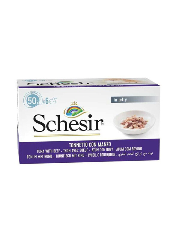 

Schesir Multipack Can Tuna With Beef Wet Cat Food, 6 x 50g