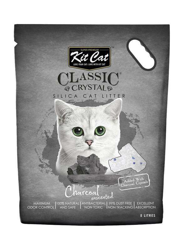 

Kit Cat Charcoal Unscented Classic Crystal Cat Litter, 5L