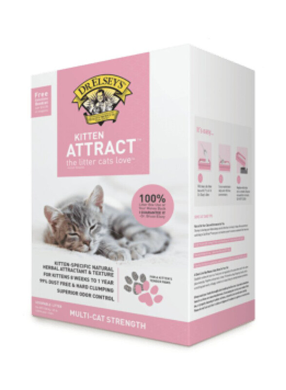 

Dr. Elsey's Kitten Attract Clumping Clay Cat Litter, 9 Kg, Pink