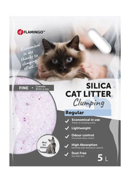 Flamingo Silica Fine Clumping Regular Cat Litter, 5L, Pink