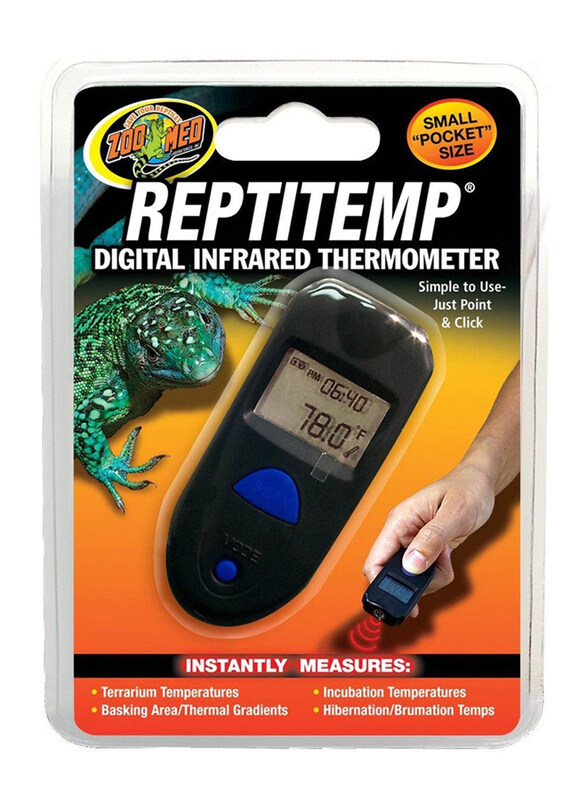 

Zoomed Reptitemp Digital Infrared Thermometer, Black