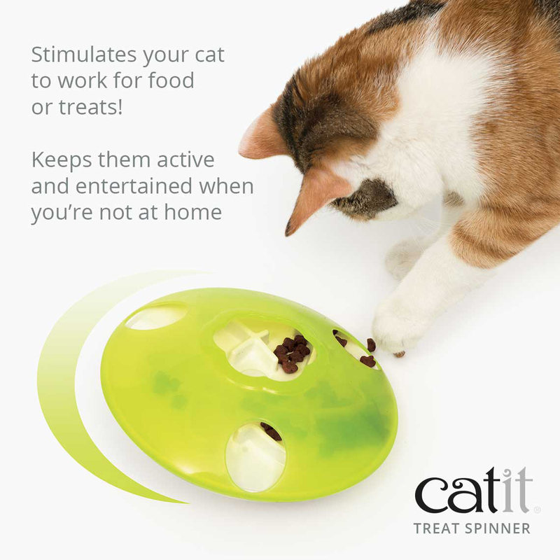 Catit Play Treat Spinner, Green/White