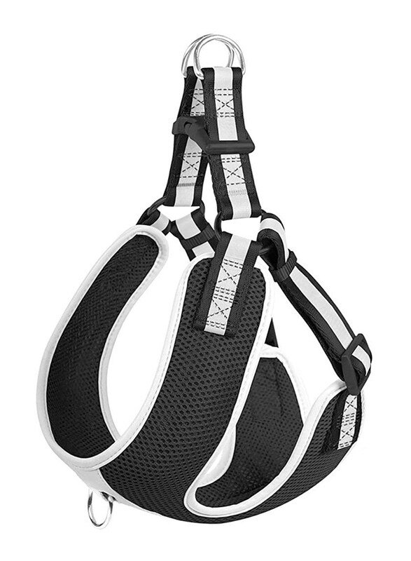 Fida Step In Dog Harness Reflective, Medium, Black