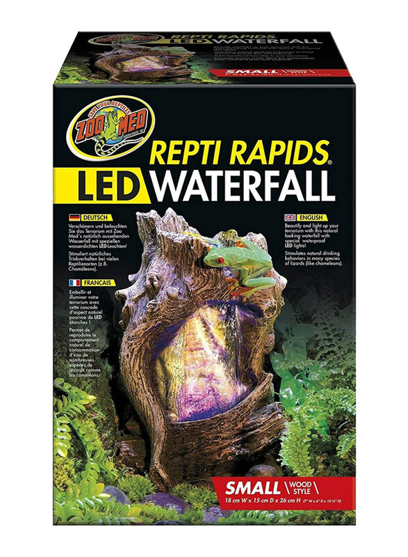 

Zoomed Reptirapids Wood Led Waterfall, Small, Brown