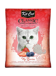 Kit Cat Classic Clump Mix Berries Cat Litter, 10 Litre, White/Blue