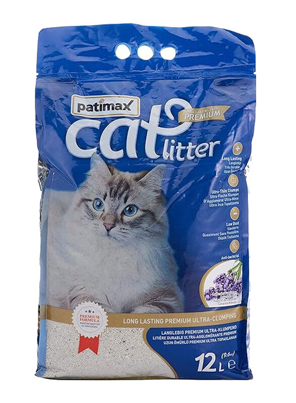 

Patimax Premium Ultra Clumping Unscented Cat Litter, 12 Liters, White