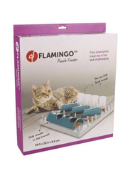 Flamingo Fumbo Interactive Cat Toy, Green/Grey