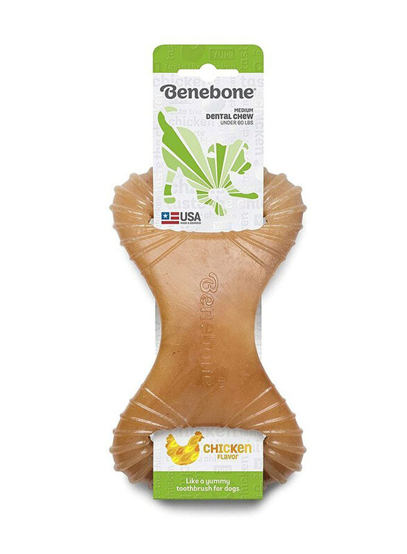 

Benebone Dental Dog Chew Toy, Chicken, Medium, Beige