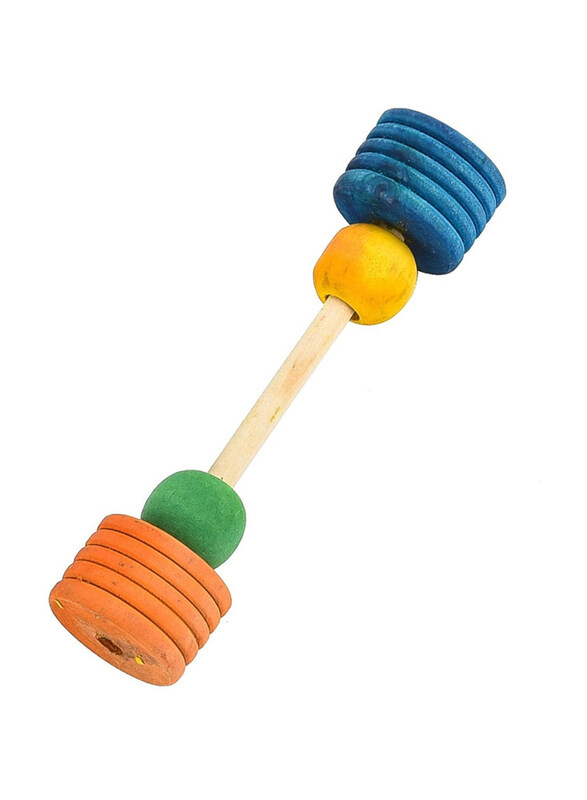 

Coollapet Barbell with Wooden Tyre, Multicolour