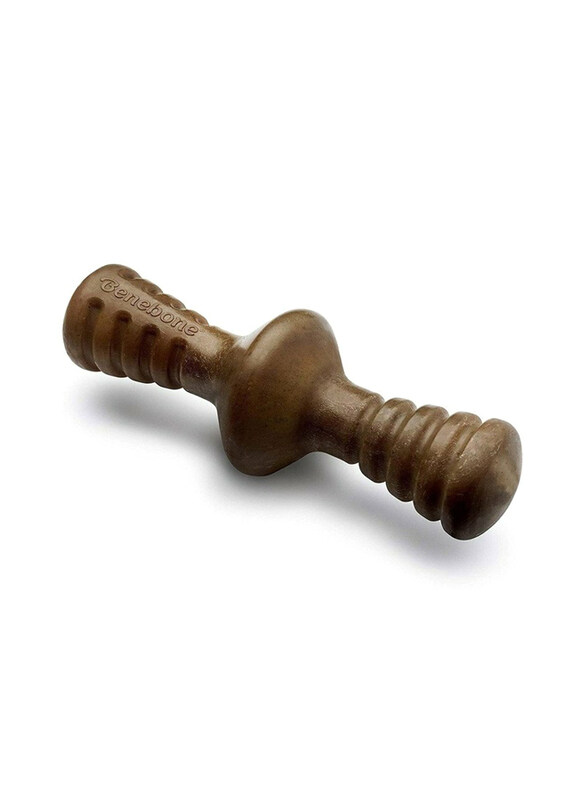 Benebone Zaggler Peanut Dog Chew Toy, Giant, Brown