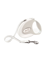 Flexi Style Tape Retractable Dog Leash, Medium, 5m, White