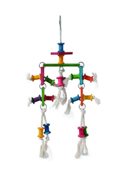 Coollapet Dancing Spools Chew Toy, Multicolour