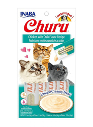 Inaba Churu Chicken With Crab Flavor Recipe Cat Wet Food, 3 x 4 Piece