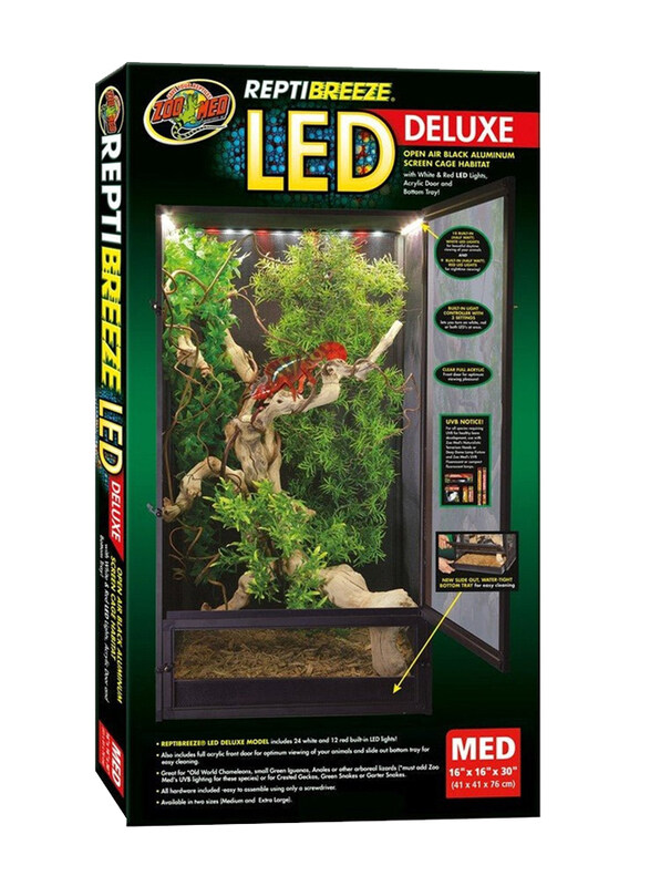 

Zoomed Reptibreeze Led Deluxe, Black/Clear