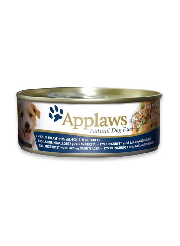 

Applaws Chicken Breast with Salmon & Vegetables Dog Wet Food, 3 x 156g