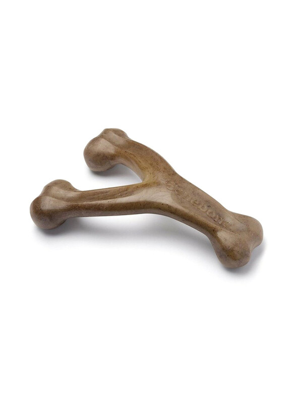 

Benebone Wishbone Dog Chew Toy, Bacon, Medium, Beige