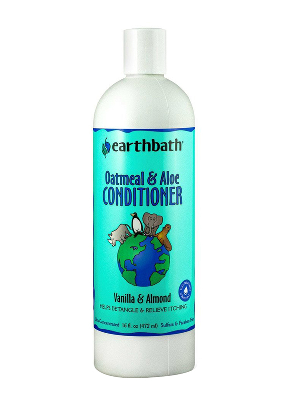 Earthbath Oatmeal & Aloe Vanilla & Almond Conditioner, Helps Relieve Itchy Dry Skin, 16oz